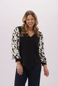 Gloss The Label Verdant Top Black White