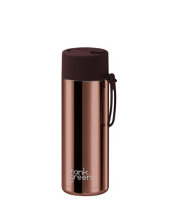 Frank Green 20oz Stainless Steel Ceramic Reusable Bottle Chrome Chocolate with F&hellip;