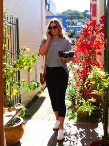 Shine On Essence Serene Comfort Tee Navy White Stripe