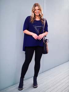 Shine On Label Briar Chiffon Top Midnight Black