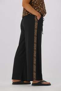 Shine On Label Rowen Luxe Wide Leg Pant Black