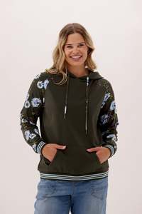 Shine On Brands: Shine On Label Vine Year Hoodie Olive Floral