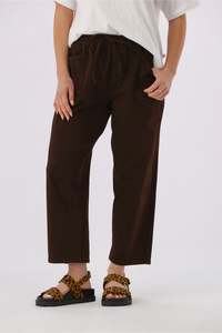 Shine On Brands: Shine On Label Brooke Barrel Leg Denim Jogger Cocoa