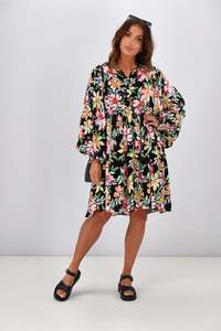 Dreamcatcher: Dreamcatcher Vida Long Sleeve Mini Dress Floral