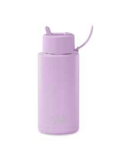 Frank Green 34oz Stainless Steel Ceramic Reusable Bottle Lilac Haze with Flip Straw Lid