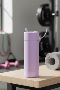 Frank Green 20oz Stainless Steel Ceramic Reusable Bottle Lilac Haze with Flip Straw Lid