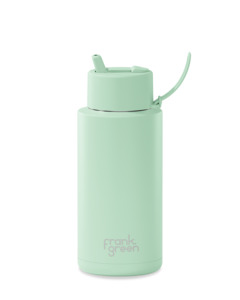 Frank Green 34oz Stainless Steel Ceramic Reusable Bottle Mint Gelato with Flip Straw Lid