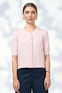 Knitwear: Loobies Story Mica Cardi - Blush