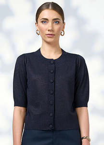 Knitwear: Loobies Story Mica Cardi - Indigo