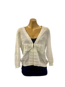 Optimum Bow Cardi - White