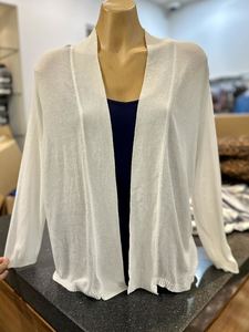 Optimum 3/4 Sleeve Cardi - White