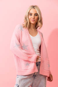 Charlo Amy Star Cardi - Pink