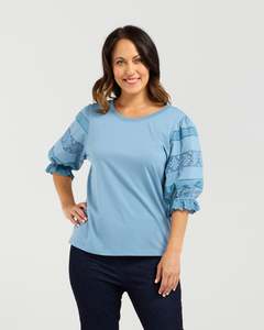 Seduce: Seduce Amber Top - Blue