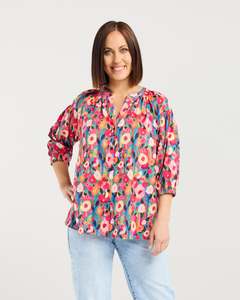 Seduce Evie Shirt = Canvas Blossom