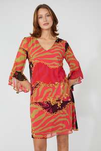 Frank Lyman: Frank Lyman Chain Print Dress