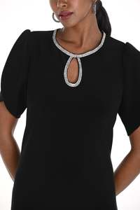 Frank Lyman: Frank Lyman Knit Dress- Midnight