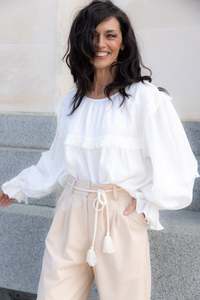 The Bay Whites Top White Linen