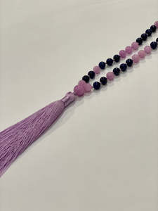 Jewellery: Tassel Necklace - Purple/Navy
