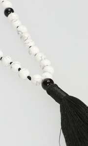 Tassel Necklace - Marble/Black