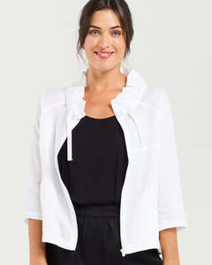 Blackstone Victoria Zip Jacket - White