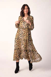 Lemon Tree Macy Dress And Singlet - Sage Leopard