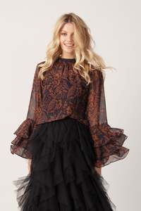 Lemon Tree Danika Blouse & Singlet - Ginger Print