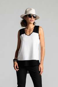 Singlets: Paula Ryan Relaxed Mesh Yoke Singlet