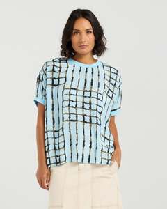 Et Alia: Et Alia Brea Top - Skyline Plaid