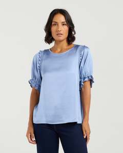 Et Alia: Et Alia Florence Top - Cornflower