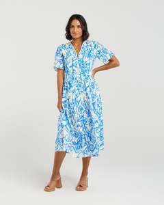 Et Alia Vera Dress - Flowerbomb Blue