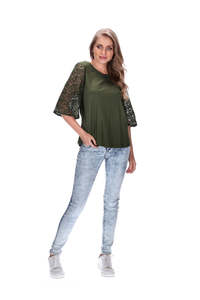 Pretty Basic: Arya Top - Khaki