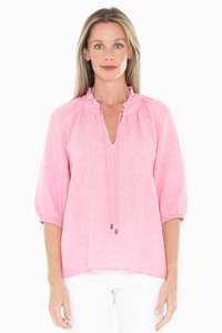 Xxl: Jump Ruffle Top - Flamingo