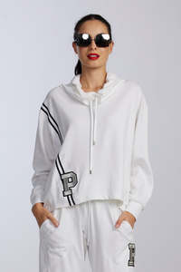 Paula Ryan Roma Lite Cowl Neck Sweater -White