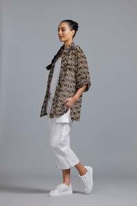 Paula Ryan Relaxed Range: Paula Ryan Print Panel Shirt