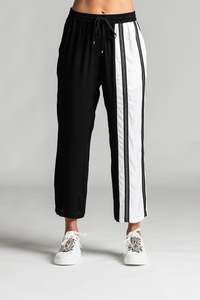 Paula Ryan Relaxed Contrast Panel 7/8 Pant