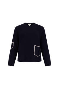 Madly Sweetly Pocket Money Sweater - Navy