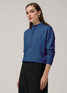 Madly Sweetly Everywear Drawstring Sweater - Marine