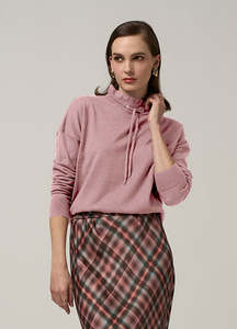 Madly Sweetly Everywear Drawstring Sweater - Dusky Pink