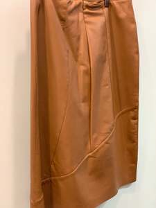 Sabatini A line Caramel leather Skirt