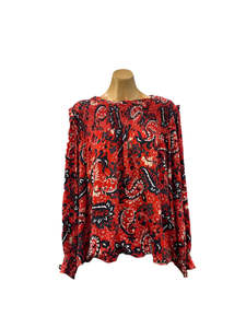 Less Than 70: Zafina Amara Top - Red