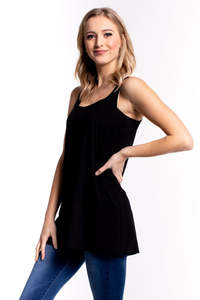 Zafina Longline Top - Black