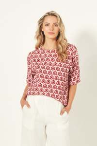 Nothing Over 49: Lemon Tree Sybil Top - Magenta