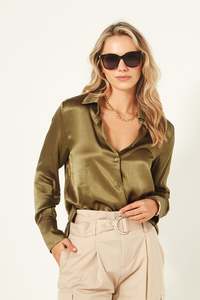 Nothing Over 49: Lemon Tree Gabriela Top Moss