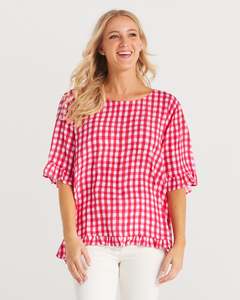Nothing Over 59: Seduce Dorothy Top Pink Check