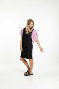 Home Lee Sale: Home Lee Lola Dress Black with Pink Bloom