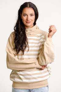 Home Lee Sienna Sweater Coffee Cream Stripe