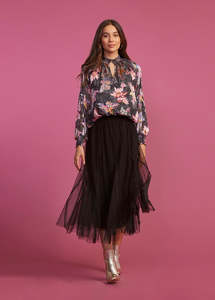 Loobies Story Sale: Loobies Story Cora Godet Skirt - Black