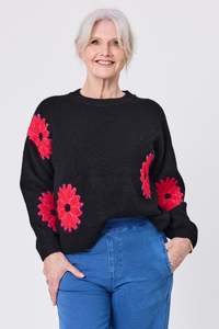 Knitwear: Lemon Tree Gilda Wool Jumper Black
