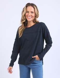 Foxwood: Foxwood Jayne Throw On Top- Navy