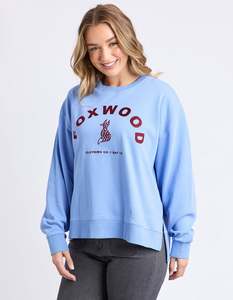 Foxwood: Foxwood Effortless Contrast Crew - Azurine Blue